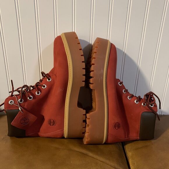 Women's 9.5 Timberland Stone Street 6-Inch Waterproof Platform Boot Lace-Up - Picture 2 of 11